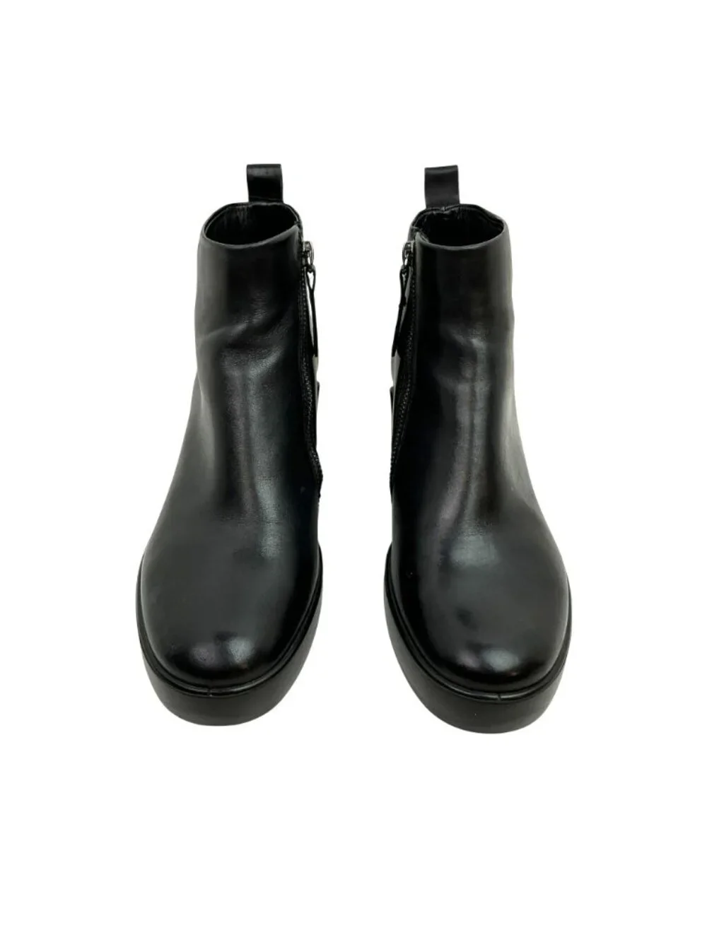 Ecco Shape Sculpted Motion 35 Leather Zip Ankle Boots Womens 9-9.5 Black NEW